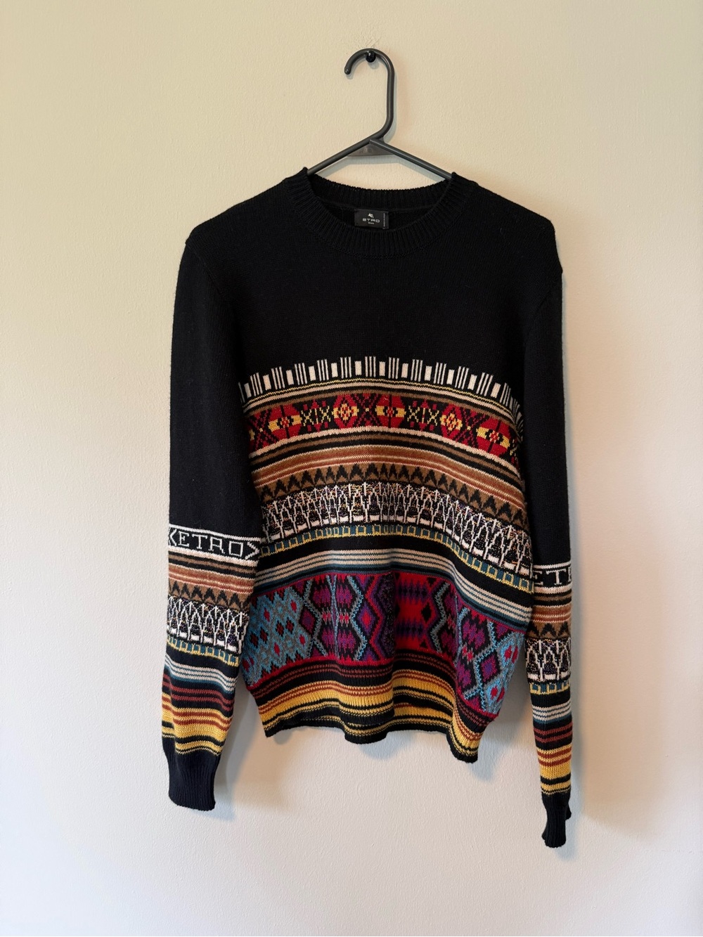 Etro Wool Blend Fair Isle Sweater